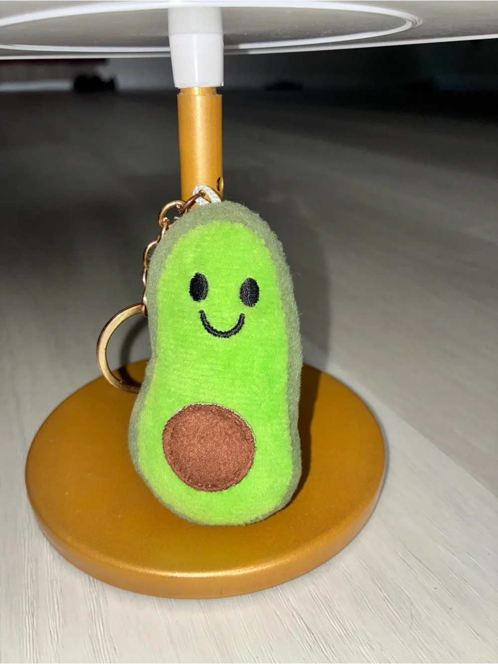 Cute Avocado Plush Keychain - Lime Green & Brown - Picture 2 of 2